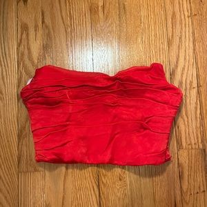 Zara Satin Effect Crop Top